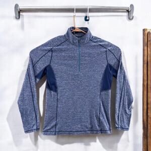 Lululemon Men's Velocity Long Sleeve Quarter Zip Blue Quarter Zip Pullover Sz L
